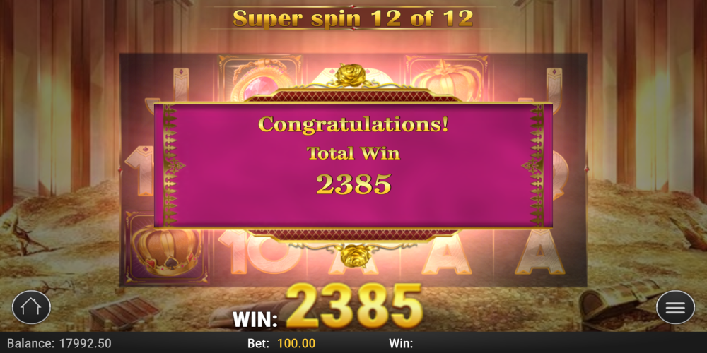 Gold King casino slot game Win during Free Spin