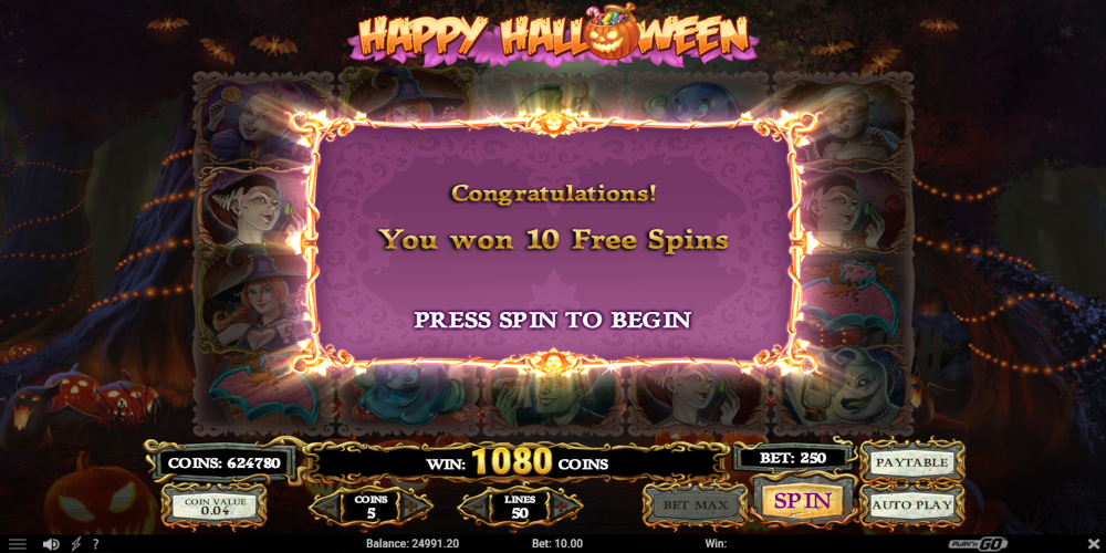 Happy Halloween casino slot game Free Spins