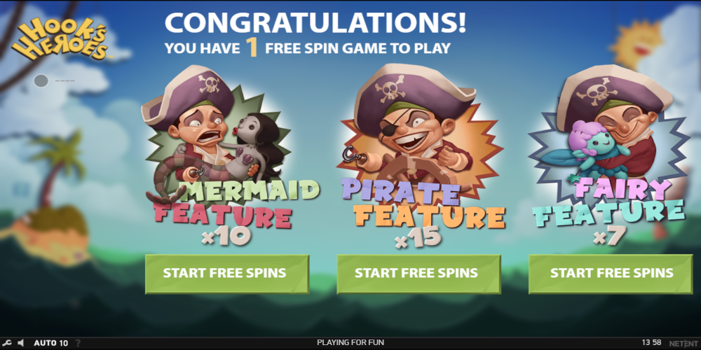 Hook's Heroes slot game Bonus Games