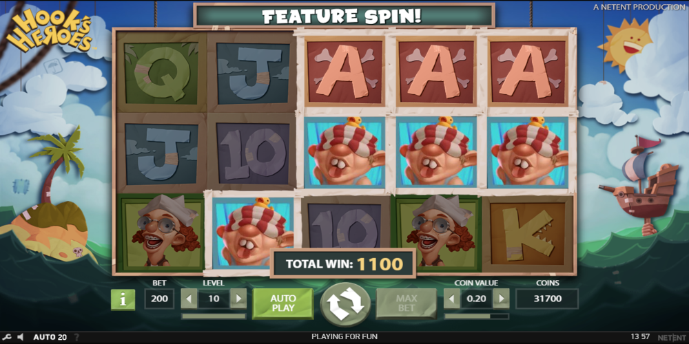 Hook's Heroes slot game Win