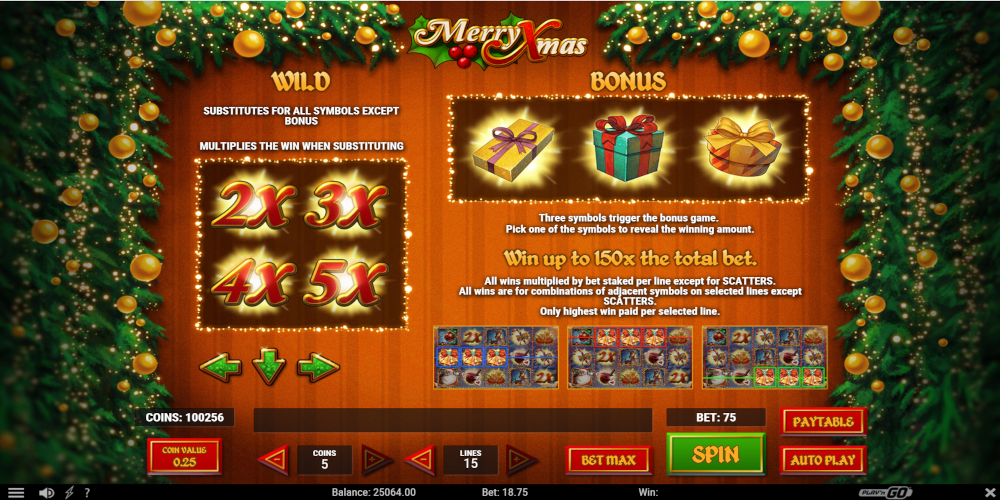 Merry Xmas slot game The Most valuable symbols