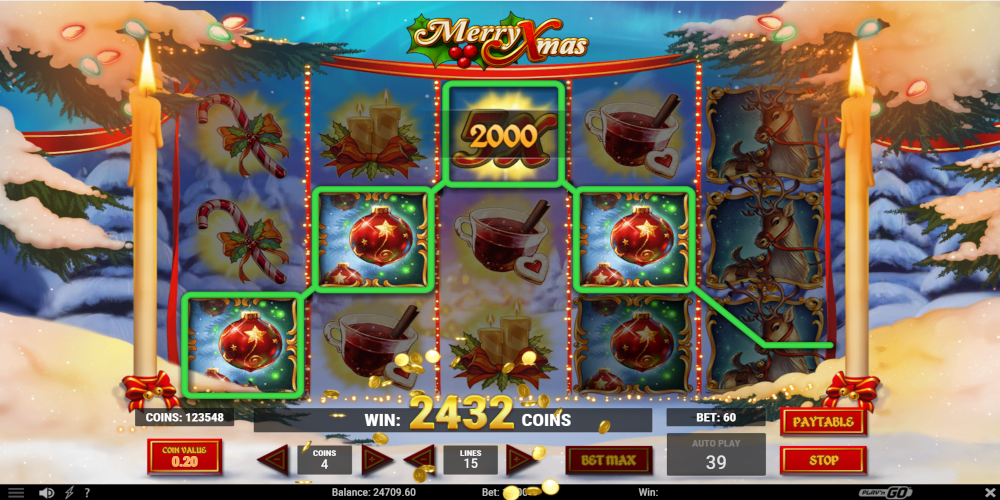 Merry Xmas slot game Win