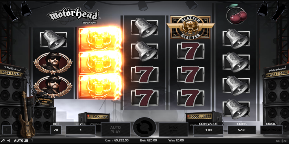 Motorhead video slot Scatter