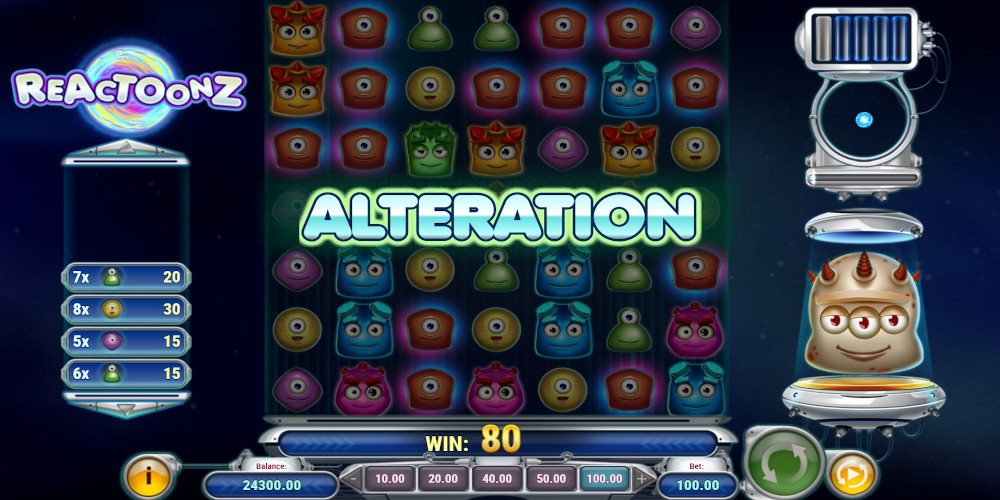 Reactoonz slot game Alteration special feature Reactoonz slot game Alteration special feature