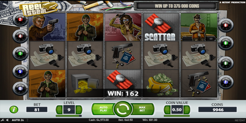 Reel Steal casino slot game Scatter