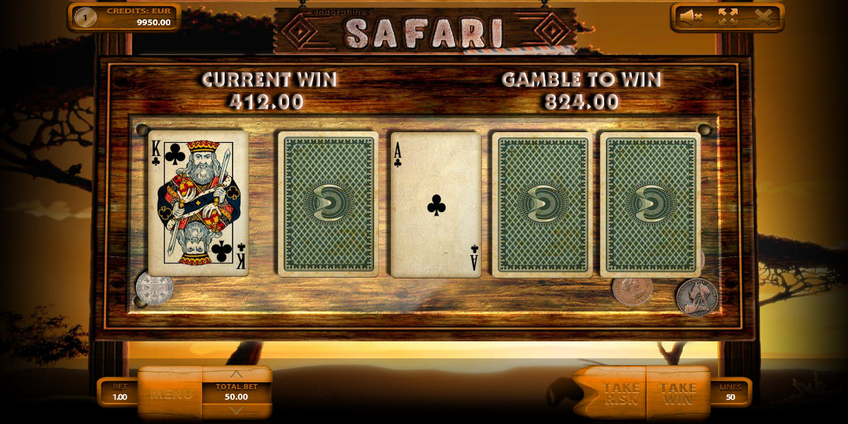 Safari slot game Risk game feature