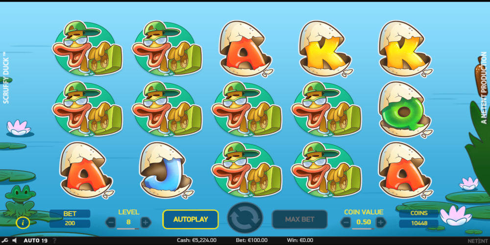 Scruffy Duck slot game GamePlay Scruffy Duck slot game GamePlay