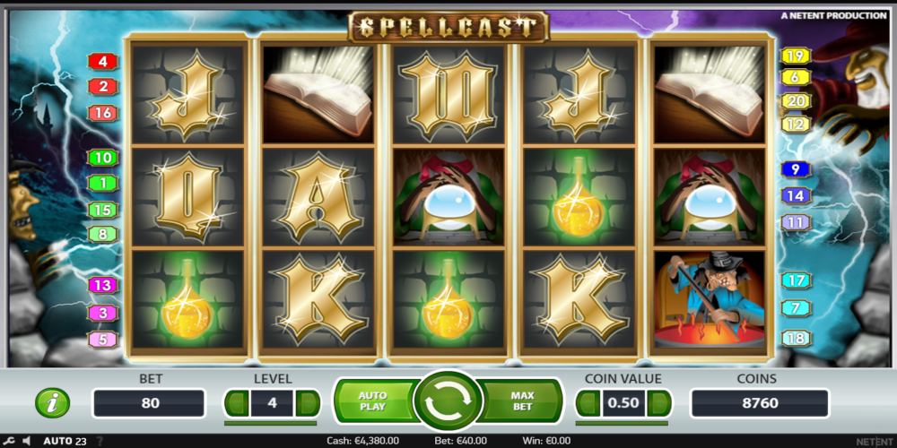 Spellcast slot game GamePlay