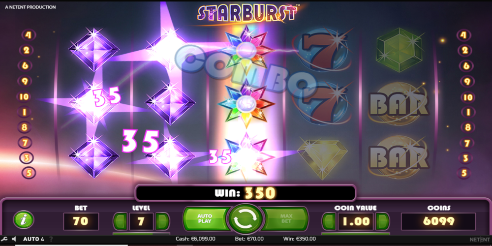 Starburst Touch slot casino game - Expanding Wild feature Starburst Touch slot casino game - Expanding Wild feature