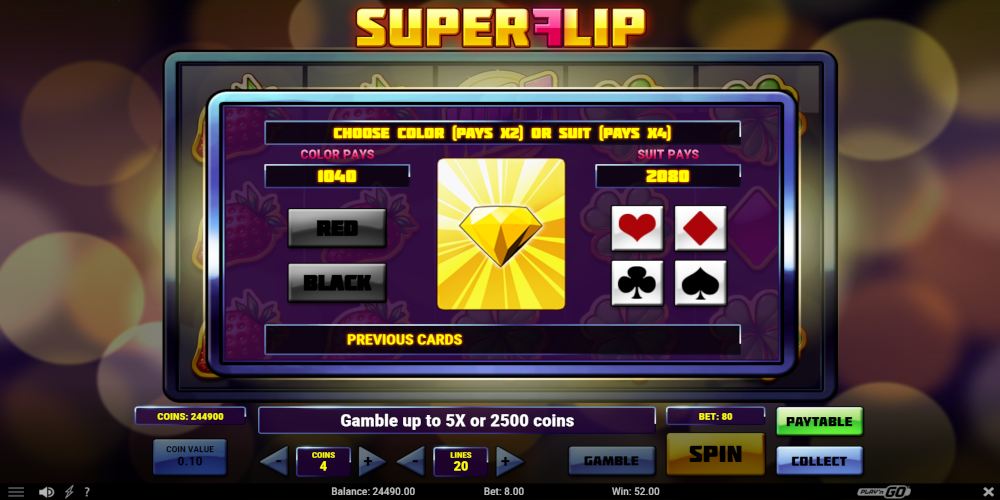 Super Flip casino slot game Gamble Round Super Flip casino slot game Gamble Round