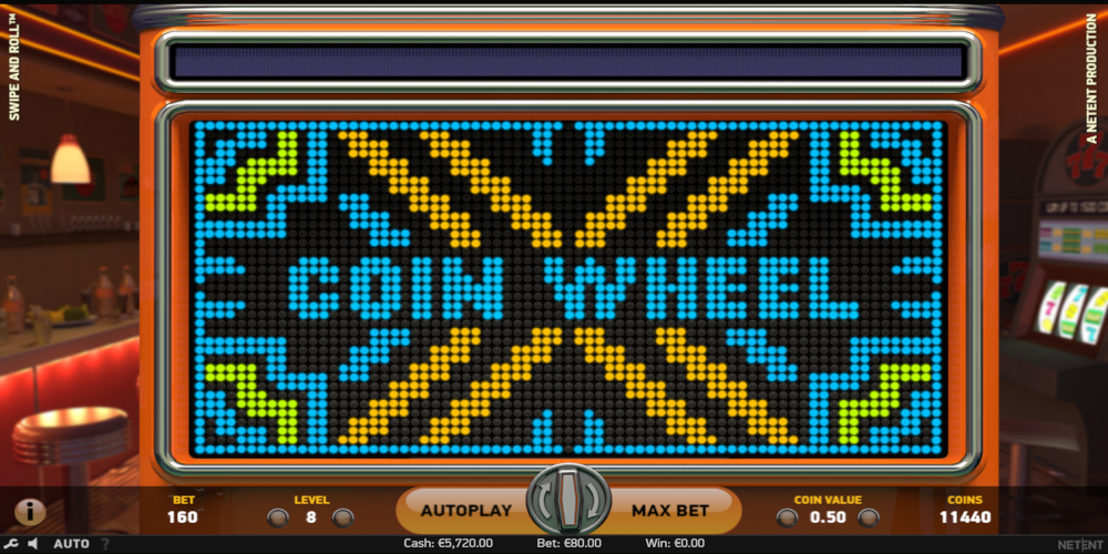 Swipe and Roll slot game Coin Wheel