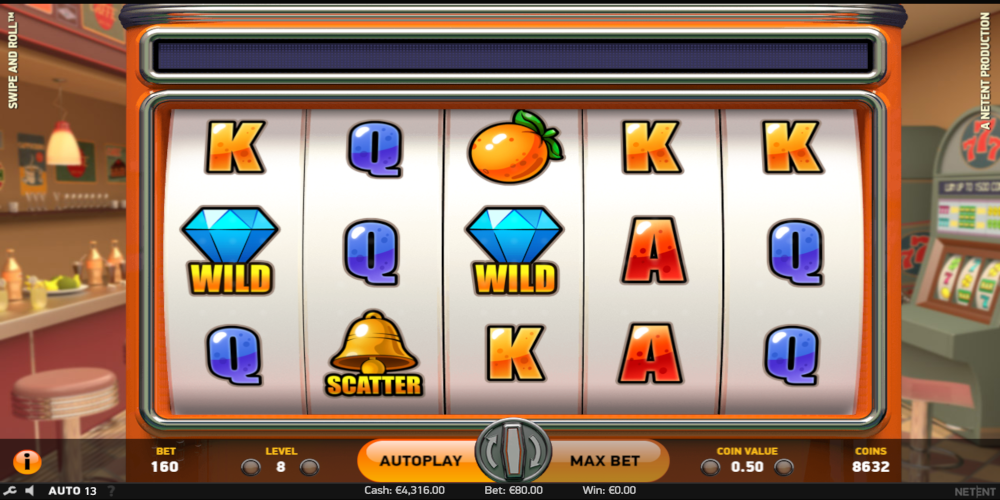 Swipe and Roll slot game GamePlay