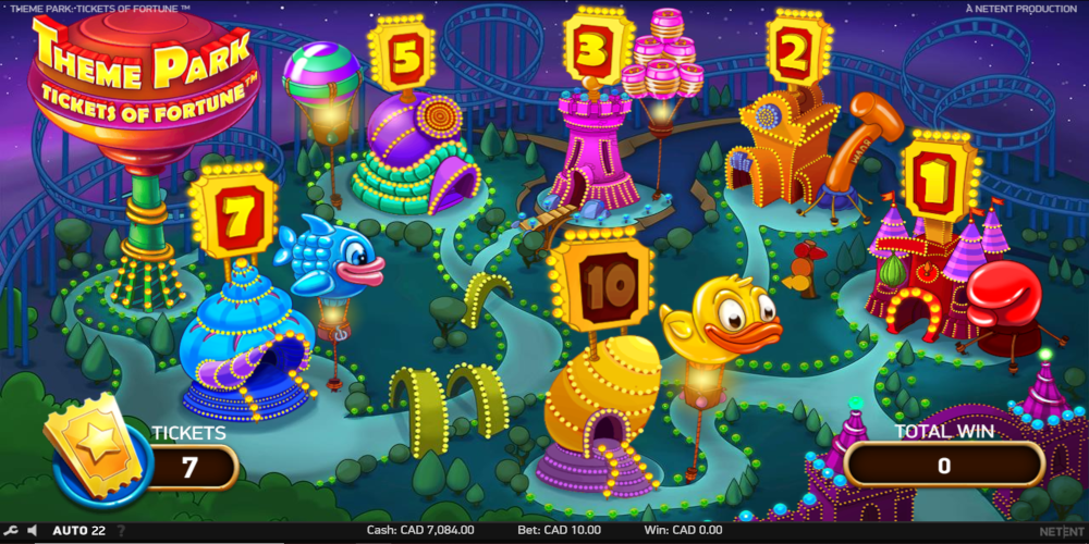 Theme Park slot game Bonus game