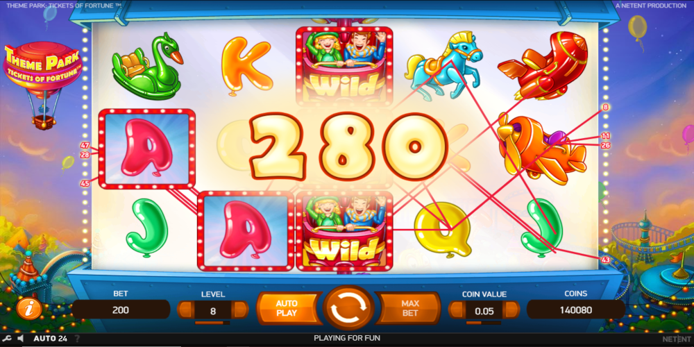 Theme Park: Tickets of Fortune slot game GamePlay