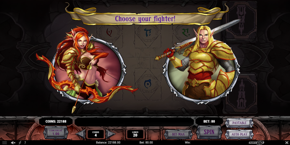 Tower Quest casino slot game Fighter choosing Tower Quest casino slot game Fighter choosing