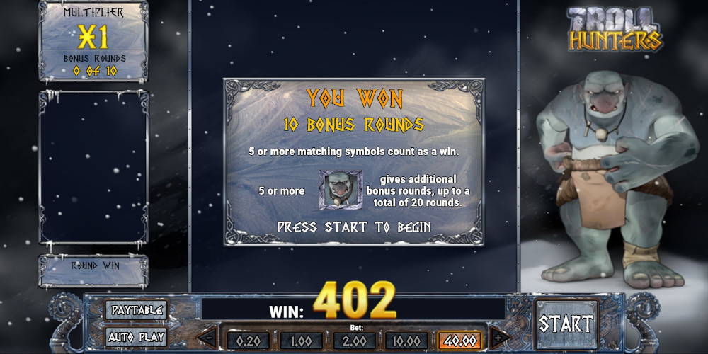 Troll Hunters casino slot game 10 Bonus Rounds Troll Hunters casino slot game 10 Bonus Rounds