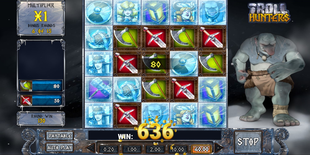 Troll Hunters slot game Win during Bonus rounds Troll Hunters slot game Win during Bonus rounds