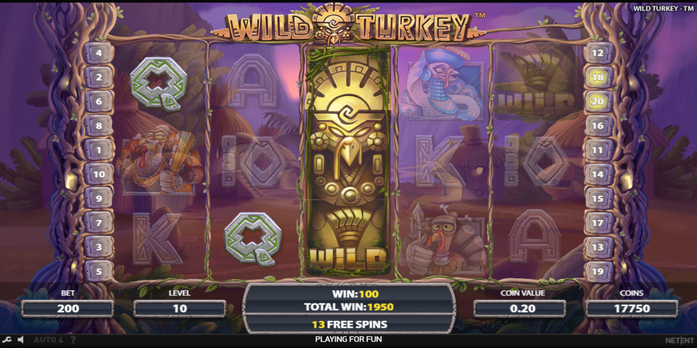 Wild Turkey casino slot game Free Spin