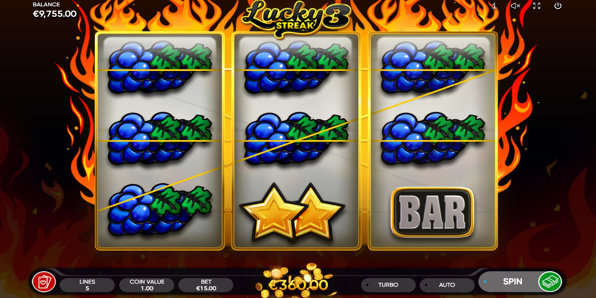 Lucky Streak 3 slot game Gameplay Win