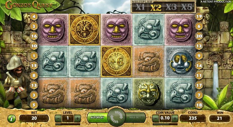 Gonzos quest spēļu automāts bezmaksas - vizuālie efekti Игровой автомат Gonzos quest бесплатно - визуальные эффекты