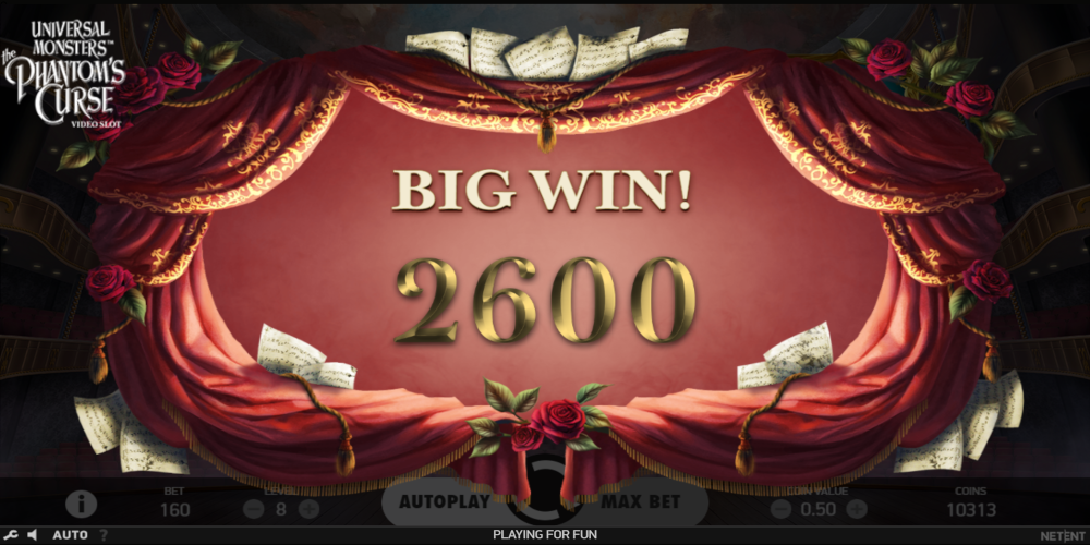 The Phantom's Curse slot game Big Win