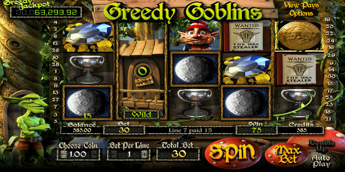 Greedy Goblins slot game Gameplay Wild Symbol Win