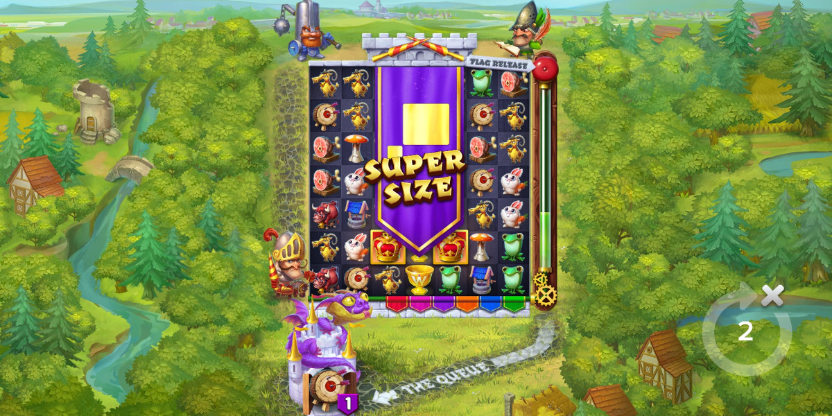 Micro Knights slot game Super size symbols