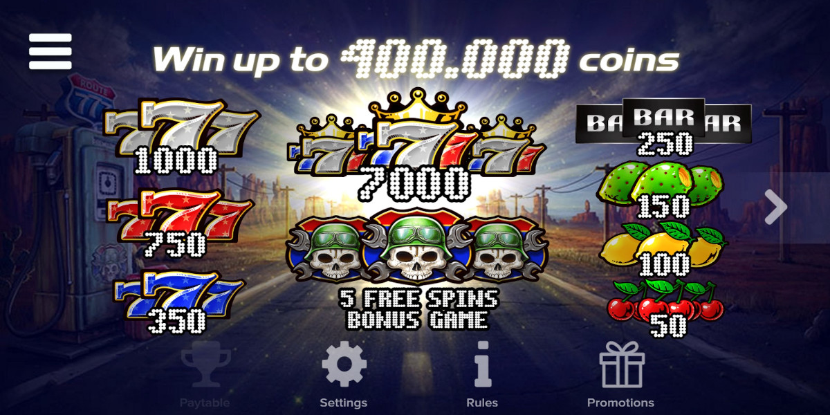 Route 777 slot game High Symbol Paytable