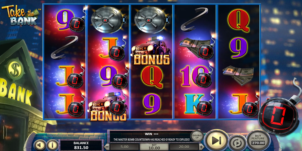Take The Bank slot game Bombs are Wild Symbol feature Take The Bank slot game Bombs are Wild Symbol feature