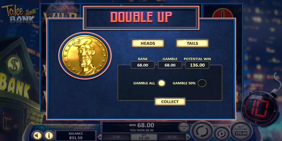 Take The Bank slot game Risk game let you Double your Win Take The Bank slot game Risk game let you Double your Win