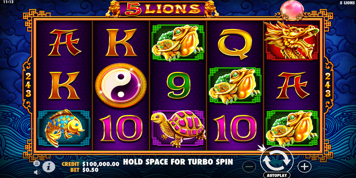 5 Lions slot game Gameplay 5 Lions slot game Gameplay