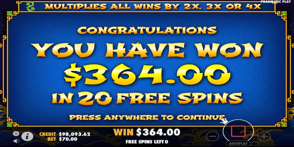 8 Dragons slot game Wins during Free Spin summary 8 Dragons slot game Wins during Free Spin summary