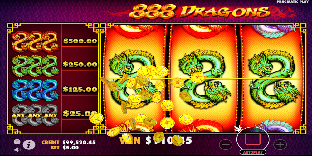 888 Dragons slot game GamePlay Win 888 Dragons slot game GamePlay Win
