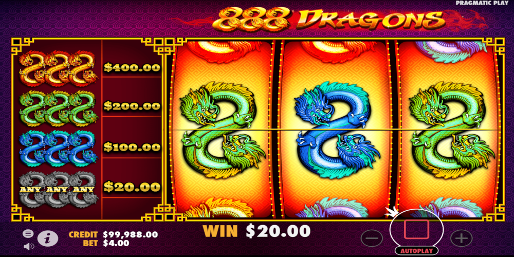 888 Dragons slot game GamePlay 888 Dragons slot game GamePlay