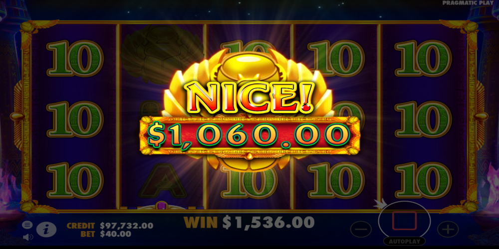 Ancient Egypt slot game BIG WIN during Free Spins