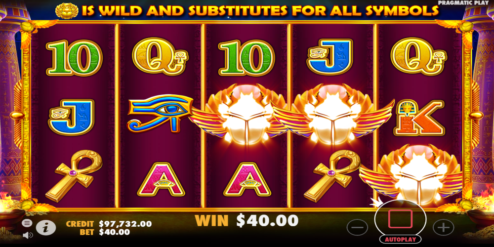 Ancient Egypt slot game Three Scatters symbols