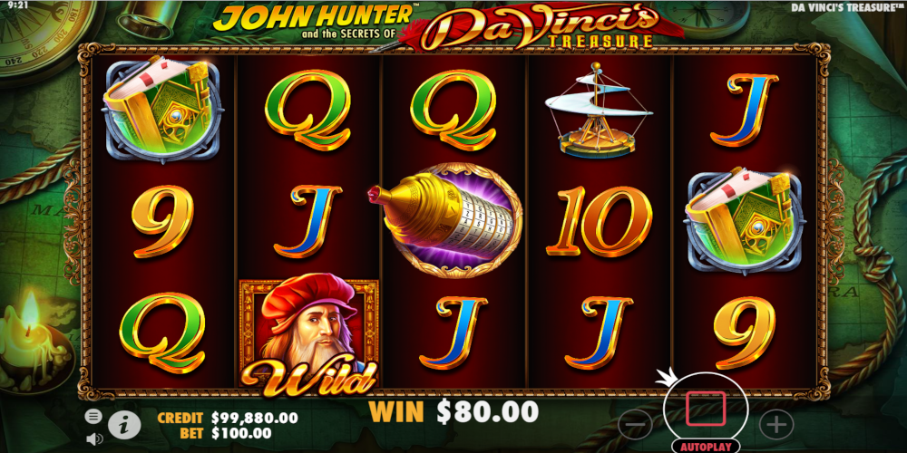 Da Vinci's Treasure slot game GamePlay