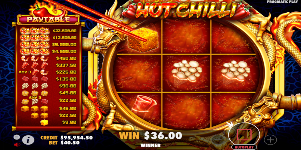 Try Hot Chilli slot machine free play in DEMO mode
