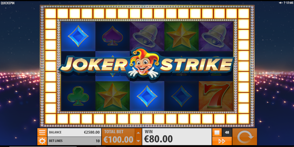Joker Strike slot game GamePlay