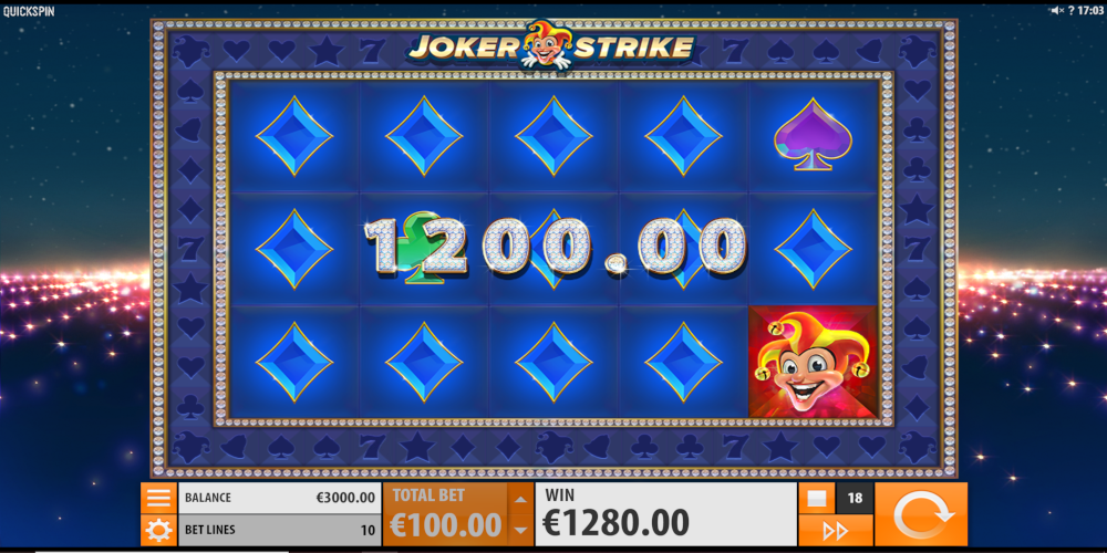 Joker Strike slot game Win