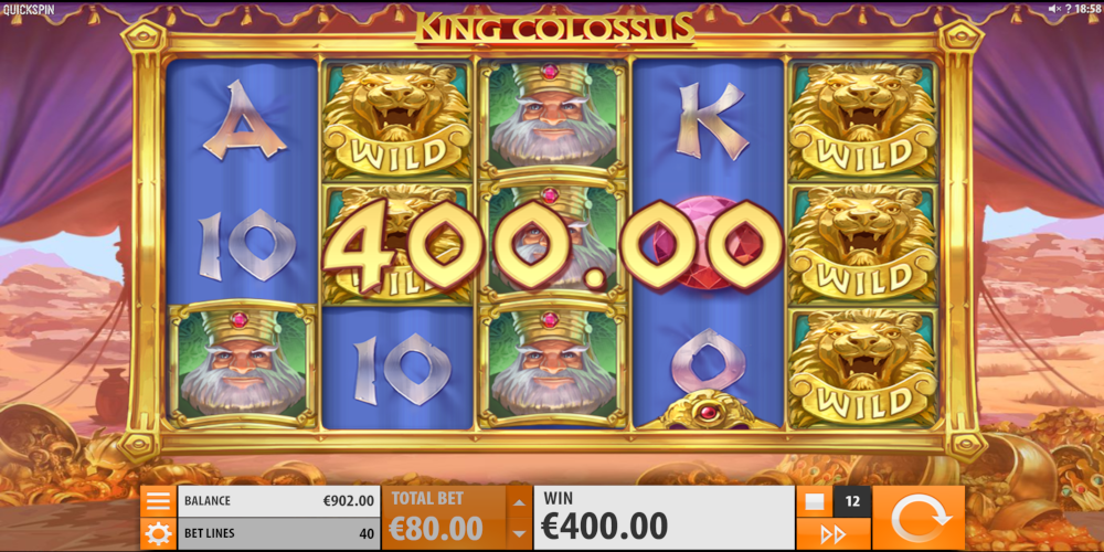 King Colossus slot game Win