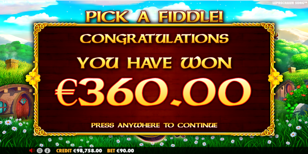 Leprechaun Song slot game Bonus Win