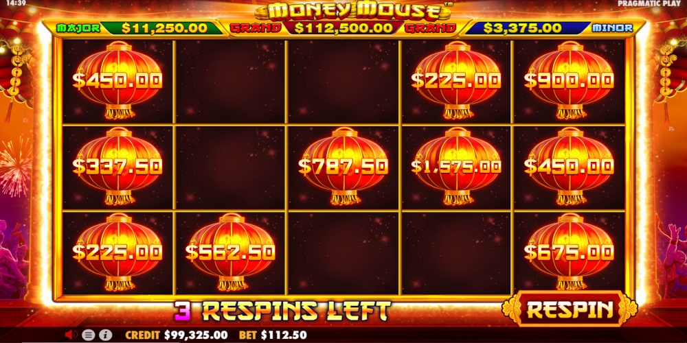 Money Mouse slot game Respin