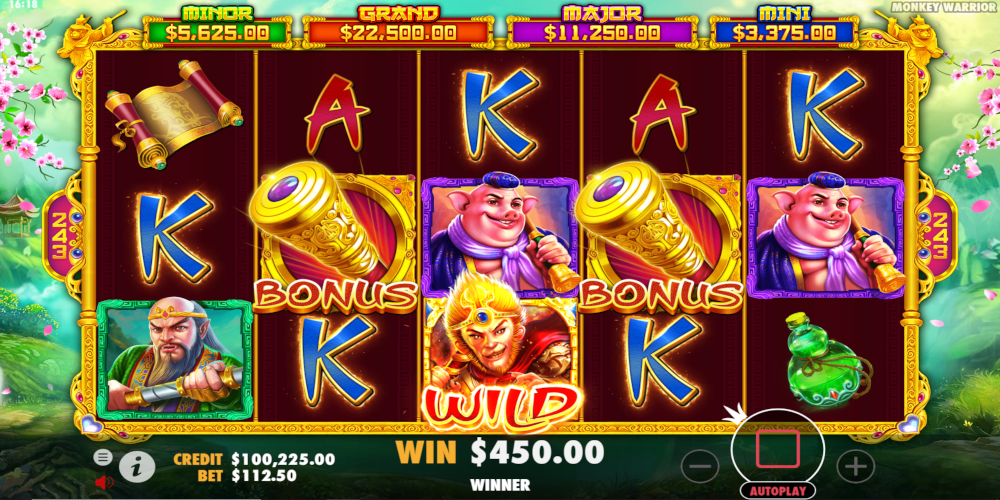 Monkey Warrior slot game GamePlay Monkey Warrior slot game GamePlay