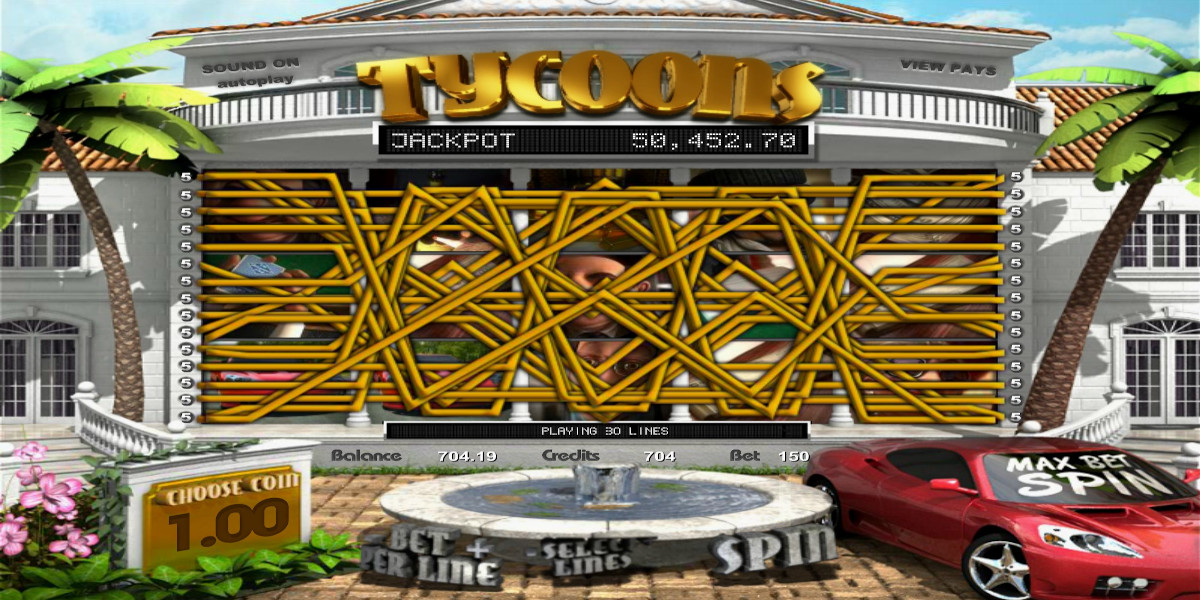 Tycoons slot game has 30 paylines