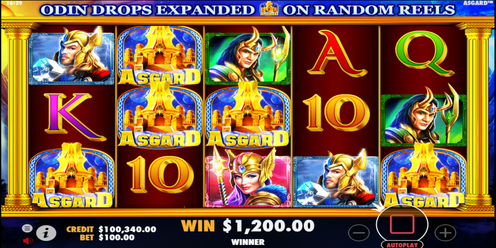 Asgard online slot game Win
