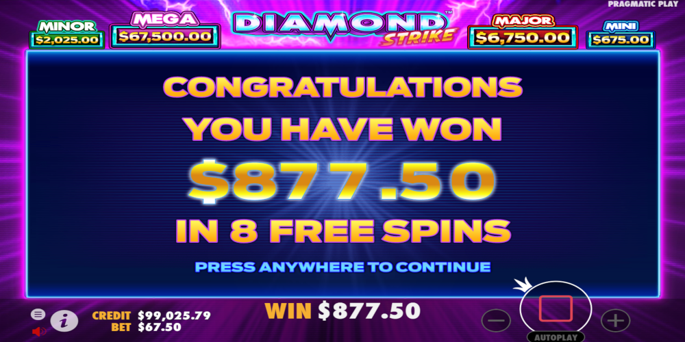 Diamond Strike slot game Win during Free Spin - Choose your casino and play Diamond Strike for real money Diamond Strike slot game Win during Free Spin - Choose your casino and play Diamond Strike for real money