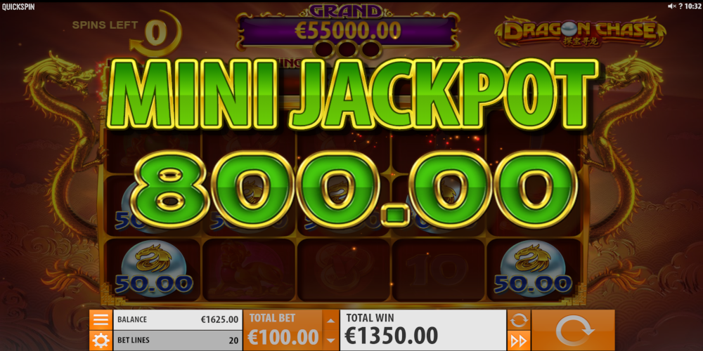 Dragon Chase slot game Mini Jackpot