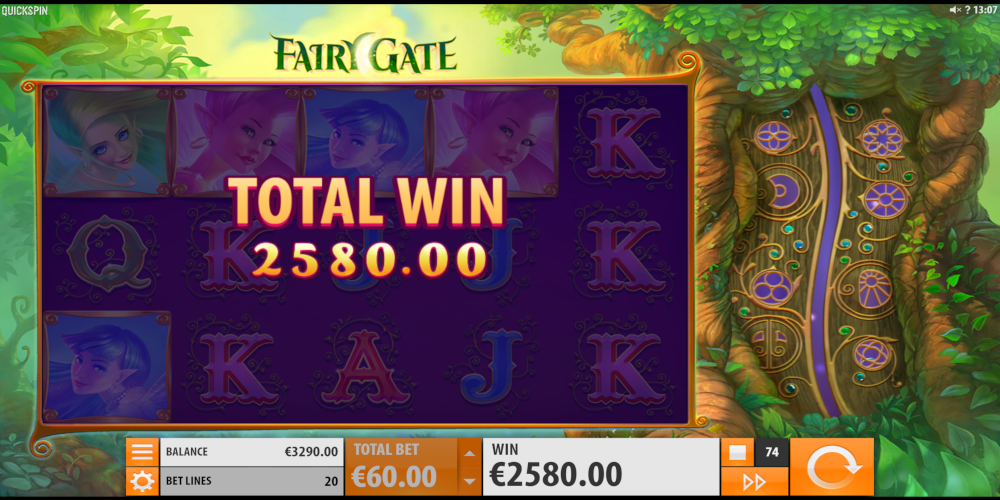 Fairy Gate slot game Total Win