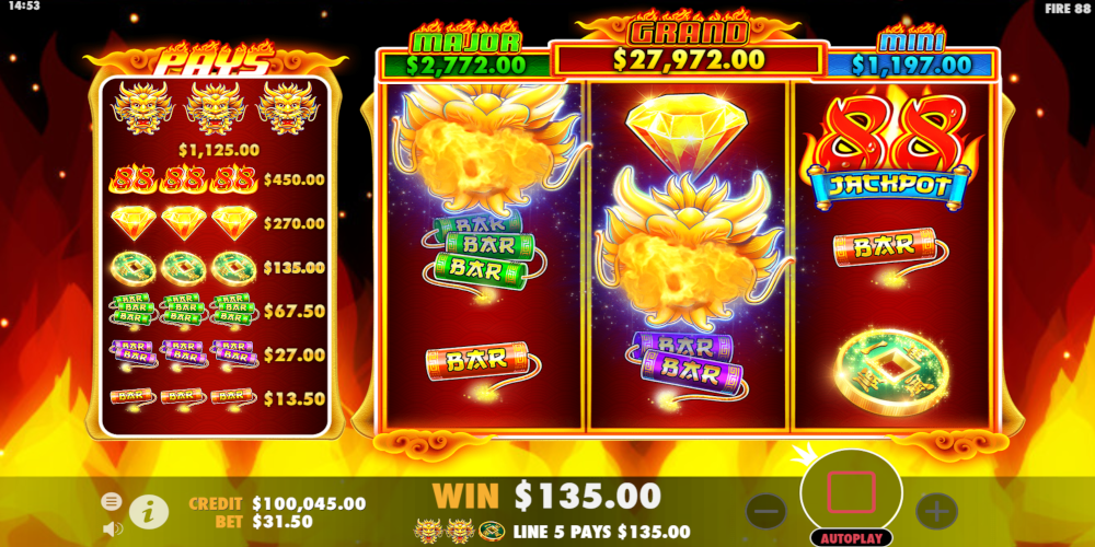 Fire 88 slot game GamePlay Fire 88 slot game GamePlay